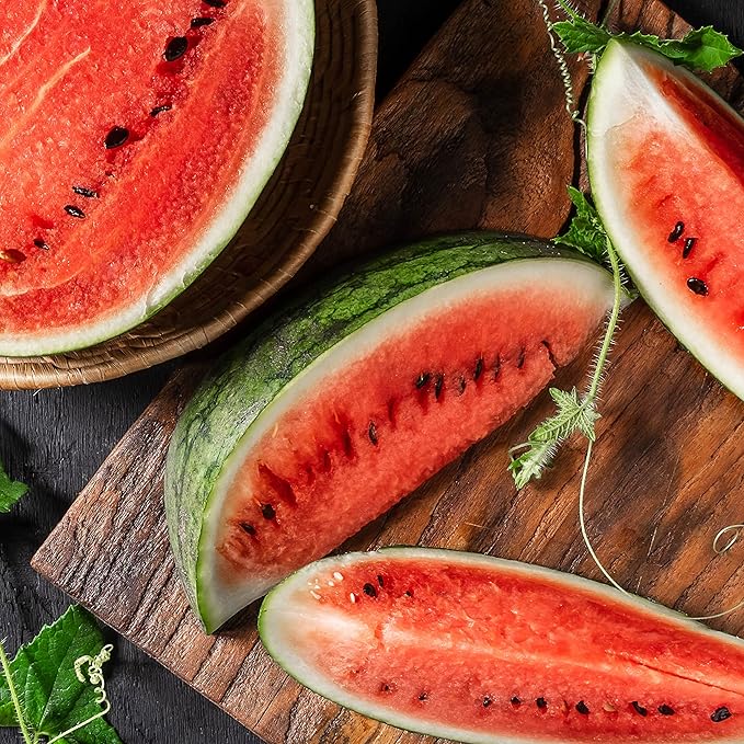 Organic Watermelon Seeds (Crimson Sweet) - Approx 12 Seeds - USDA Organic, Non-GMO, Open Pollinated, Heirloom, USA Origin (Pack of 2)
