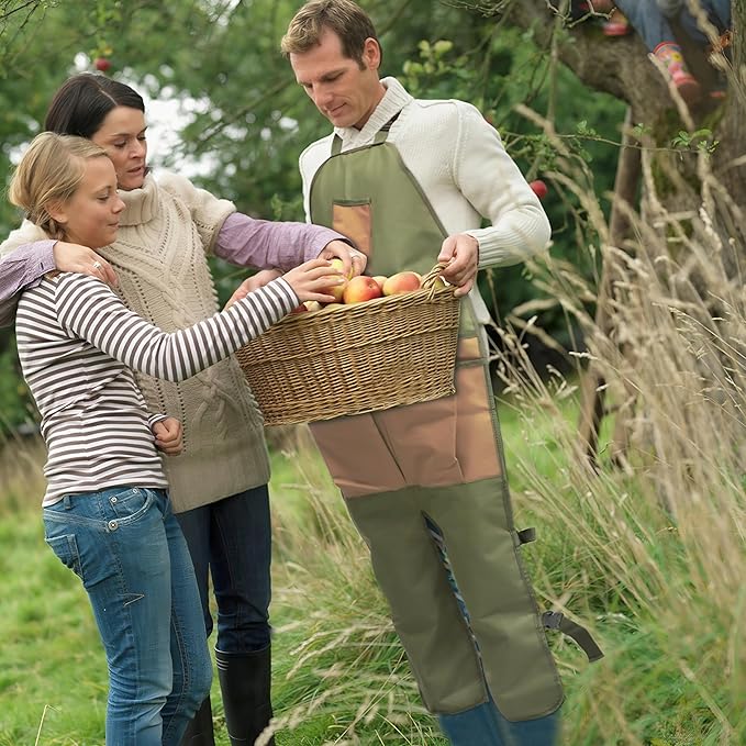 Garden apron,Apron Man,Harvest Apron with Pockets,Waterproof,Adjustable,Reinforced Knees for Mow Grass and Lawn Mowing