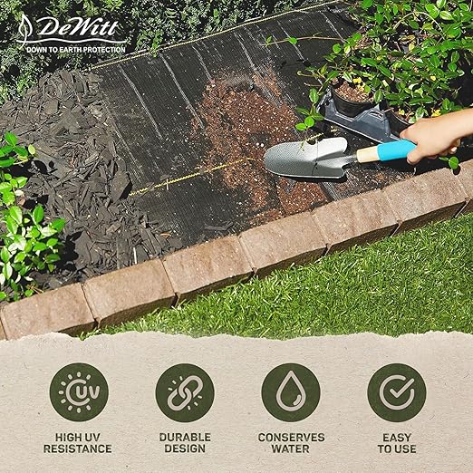 Dewitt Pro-5 Weed-Barrier Woven Landscape Fabric, 5 oz, Black, 3' x 250' - Heavy-Duty Growth Control, Water & Nutrient Permeable Ground Cover for Gardens, Pathways & Commercial Landscaping