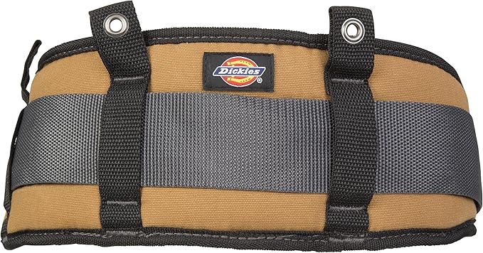 Dickies Heavy-Duty Padded Work Belt for Contractors, Double-Tongue Roller Buckle, Adjustable, 5-inch Width, Holds Most Tool Belt Pouches, Grey/Tan