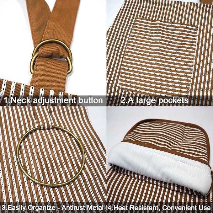 Apron 100% Cotton kitchen BBQ Crafting Garden Christmas Gift Apron…