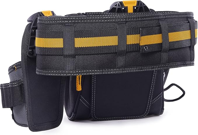 ToughBuilt ClipTech Series – 3-Piece Handyman Tool Belt Set, Modular ClipTech™ System with 2 Rugged Pouches & Heavy-Duty Padded Belt, 1680D Reinforced Construction (TB-CT-111-CP)