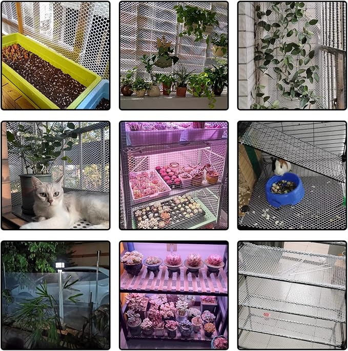 Upgraded 15.7IN x 33FT ABS Plastic Chicken White Wire Fence Mesh, Poultry Fencing, Hexagonal Fencing Wire for Gardening, Construction Barrier Netting, Chicken Wire Frame Crafts, Floral Netting