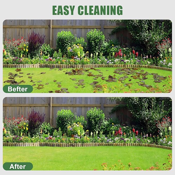 49'' Bow Rake ，17 Tines Metal Head Rakes with Stainless Steel Handle，Heavy Duty Garden Rakes for Loosening Soil Gathering Leaf Leveling Lawn Farming Land Management Yarn Thatch