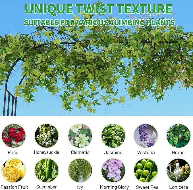 Garden Arch Trellis, Trellis Arch for Climbing Plants Outdoor, 8.2 x 7.9FT Metal Full Garden Arbor, Garden Trellises for Patio Lawn Backyard, Large Archway Decoration Black 98.4" x 94.5in