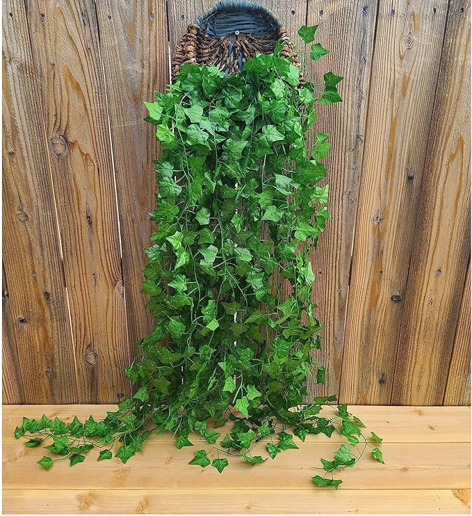 Fake Vines for Room Decor 12 Pack 87 FT Artificial Plant Ivy Backdrop Leaves for Aesthetic Home Bedroom Wall Wedding Party Office Patio Indoor Outdoor Garden Decorations