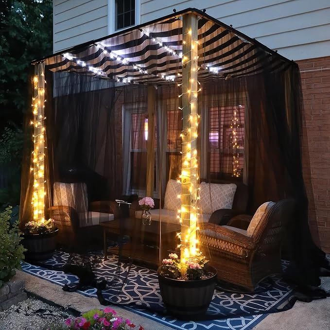 Black DIY Mosquito Net Fabric | 10x10 FT Netting | Insect Cover for Garden, Patio, Outdoor & Windows | Multiple Sizes in Black, White & Green | Raised Bed Screen Mesh Barrier