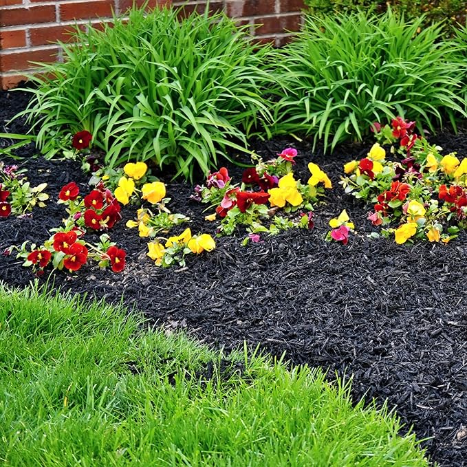 Premium Black Wood Mulch for Landscaping, Gardens, Lawns, Potting Media, and Potted Plants (2 CF - 56 L - 59 QTS)
