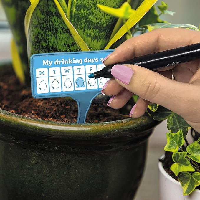 Thirsty AF - Indoor Plant Watering Devices - Pot Plant Care Schedule and Reminder - Gardening Gifts for Women and Men…