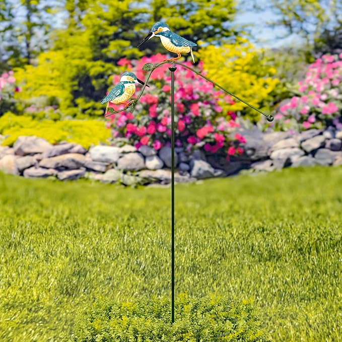 Decorative Iron Bird Garden Stake in 5 Styles (Hummingbirds Tiny & Teeny)