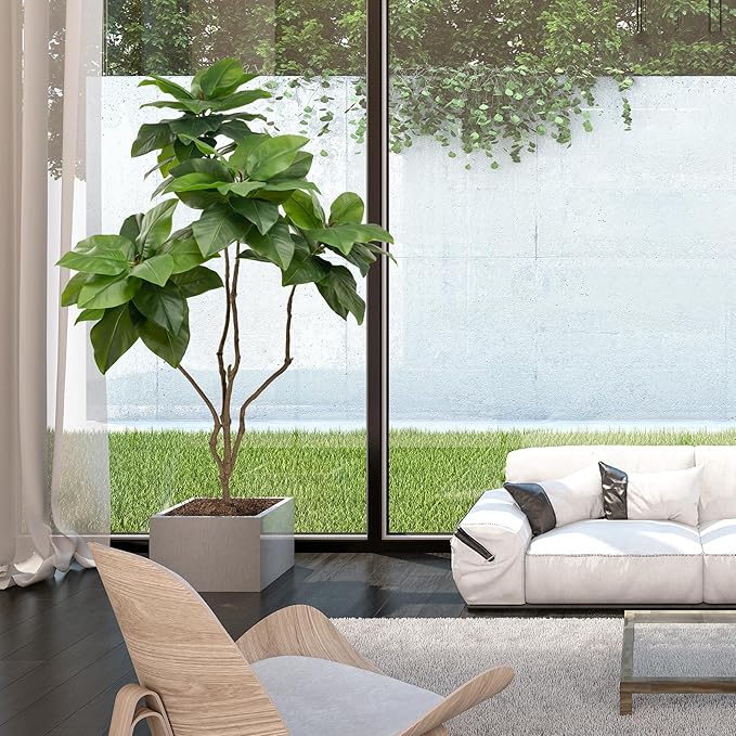 Tall Artificial Plants Indoor Artificial Ficus Macrocarpa Fake Tree for Indoor Decor Tree Fiddle Leaf Fig Tree Artificial Tree Ficus Fake Tall Plant Faux Plants Indoor Tall Faux Plants Outdoor 5Ft
