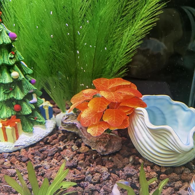 M2cbridge Plastic Fish Tank Plants Soft Silk Water Grass for Terrarium Simulate Plants and Aquarium Landscape(4pcs,12")