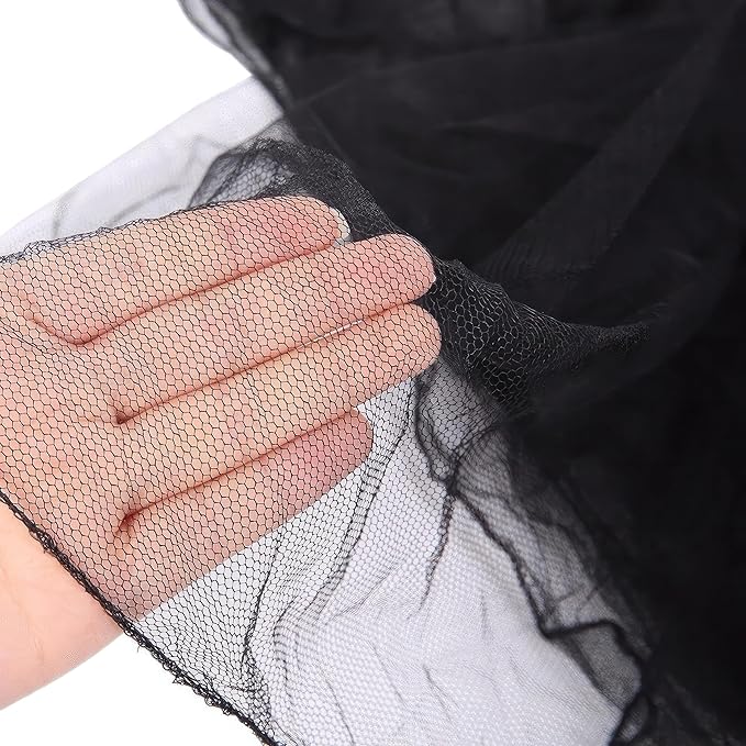 Black DIY Mosquito Net Fabric | 10x20 FT Netting 2 Pack | Insect Cover for Garden, Patio, Outdoor & Windows | Multiple Sizes in Black, White & Green | Raised Bed Screen Mesh Barrier