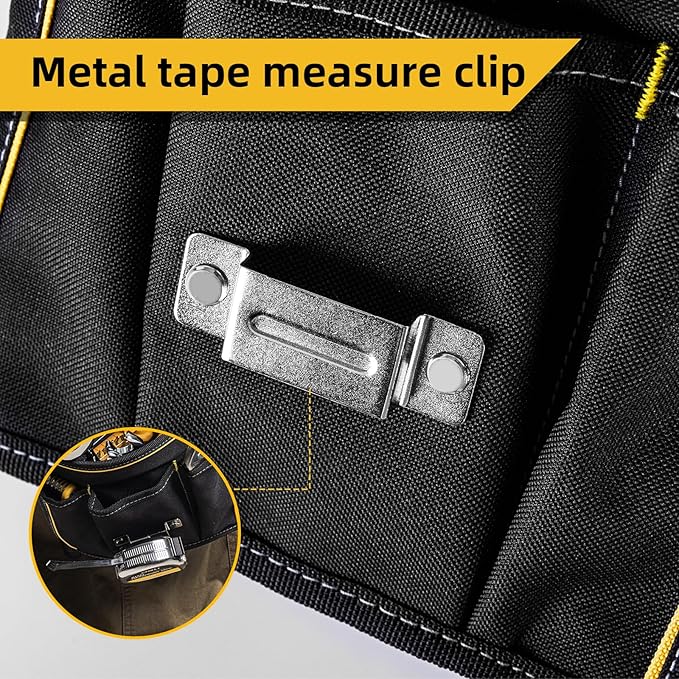Deli Utility Tool Pouch with Handle Heavy Duty Durable Large Capacity for Men for Electrician, Carpenter