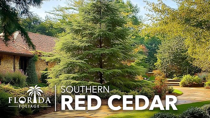 Southern Red Cedar | 10 Live Plants | Juniperus Virginiana Silicicola | Evergreen Privacy Trees | Native Landscape Plants