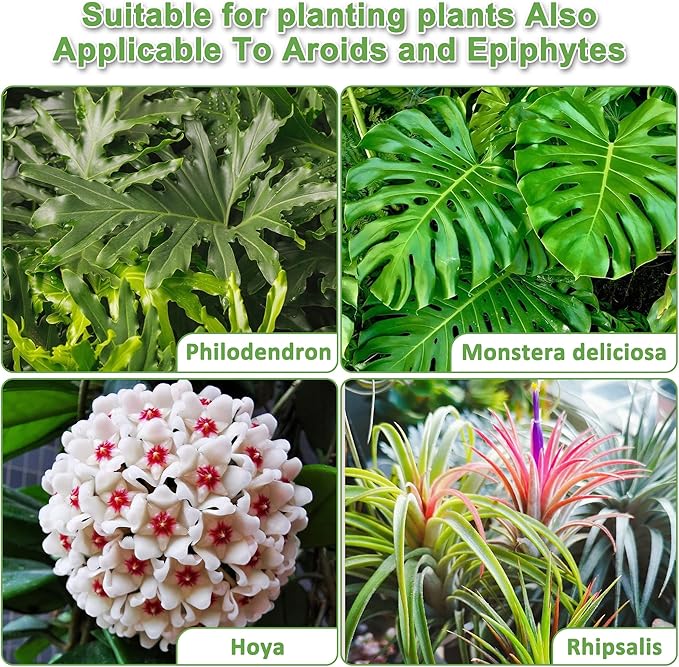 Orchid Potting Mix for Repotting - 3QT Fast-Draining Soil with Pine Bark, Perlite, Moss & Leca Clay, Breathable Mix for Healthy Roots,Ideal for Repotting & Indoor Orchid Plants
