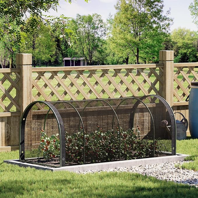 90% Shade Cloth for Garden, Customizing Outdoor Sun Shade Netting with Reinforced Grommets, Pergola Shade Cover Mesh Tarp for Plants Patio Greenhouse Chicken Coop, 8x11 FT, Black