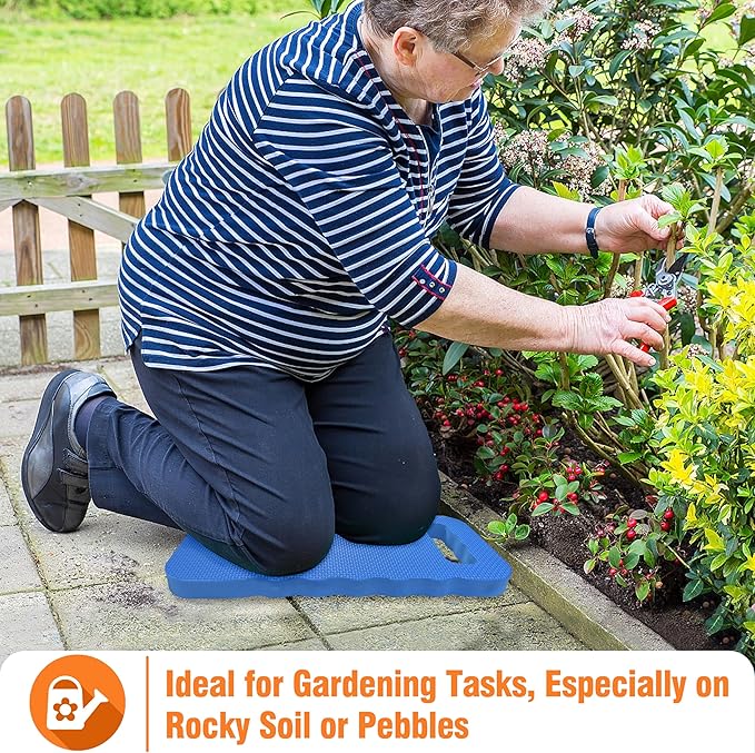 Gardzen 3-Pack Garden Kneeling Pad - For Gardening, Baby Bath, Yoga, Pilates, Exercise, Blue