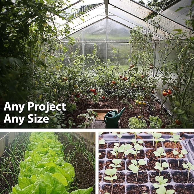 Handy Pantry Black Plastic Garden Tray Inserts - 5 Sheet of 48 Planting Pot Cells Each - 2x3 Nested x8 Configuration - Perforated - Nursery, Greenhouse, Gardening