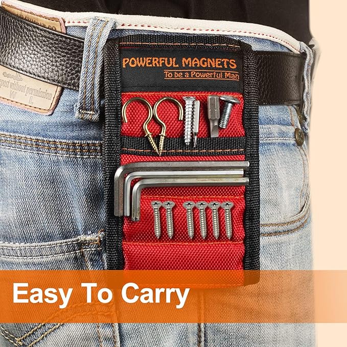 Stocking Stuffers for Men Women Gifts Magnetic Wristband: Men Gifts Tool Belt Magnet Wrist for Holding Screws Christmas Gadget for Dad Adults Him Husband Who Have Everything Wants Nothing (2 Pack)