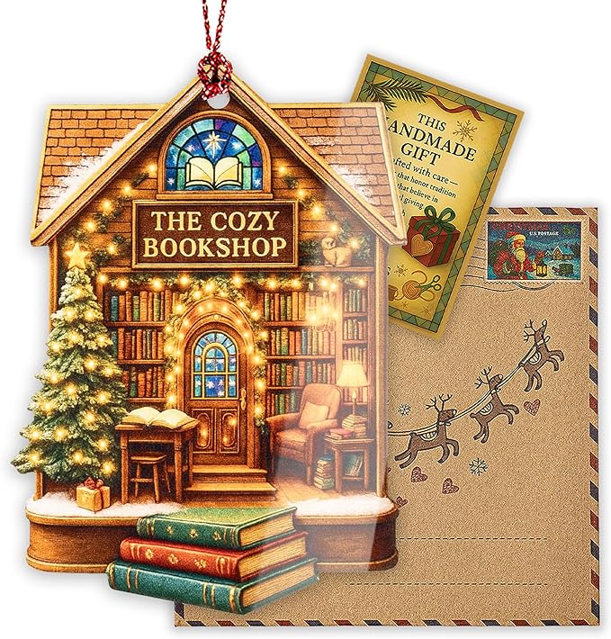 Funny Christmas Book Ornament 2025 - Book Christmas Ornament - Book Lover Gifts for Women - Books Ornaments for Christmas Tree - Bookish Gifts - Christmas Ornaments 2025 for Gift, Decor, Exchange