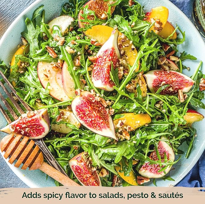 KVITER 2500 Roquette Arugula Seeds (Diplotaxis tenuifolia) - Arugula Fresh Organic & Non GMO Perennial Seed, Wild/Wall Rocket - Heirloom Herb Seeds for Planting in Outdoor & Indoor Garden