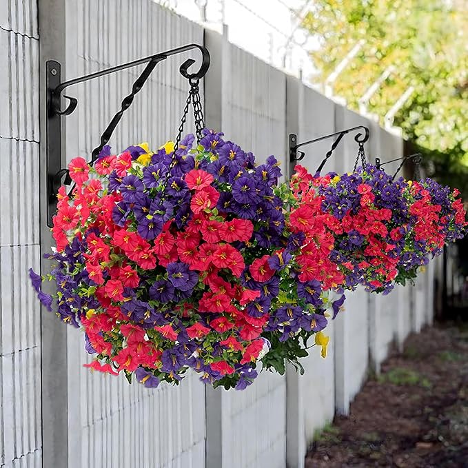 Artificial Flowers for Outdoor Indoor Garden Home Decoration, Faux Flower Daisy with Eucalyptus Leaves Fake Plants Greenery Boxwood Porch Patio, 12 Bundles