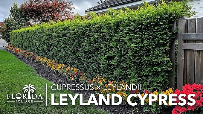 Leyland Cypress | 10 Live Plants | Cupressocyparis leylandii | Fast Growing Privacy Trees, Evergreen Landscape Plants, Drought Tolerant, Low Maintenance, Windbreak, Hardy
