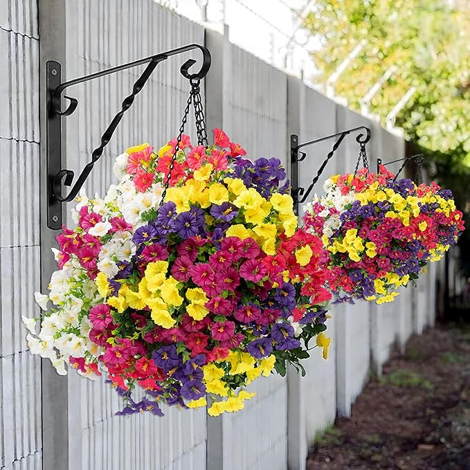 Artificial Flowers for Outdoor Indoor Garden Home Decoration, Faux Flower Daisy with Eucalyptus Leaves Fake Plants Greenery Boxwood Porch Patio, 12 Bundles