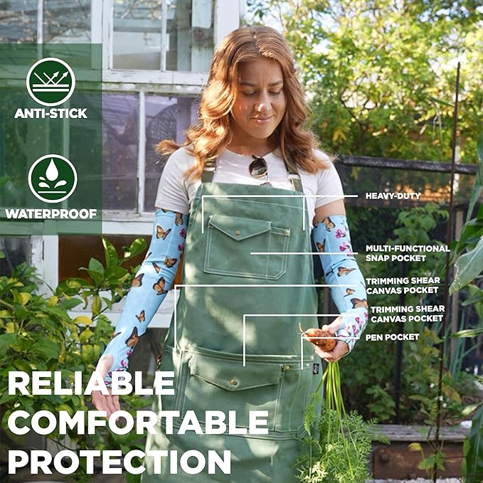 FARMER'S DEFENSE Canvas Gardening Apron with Durable Pockets