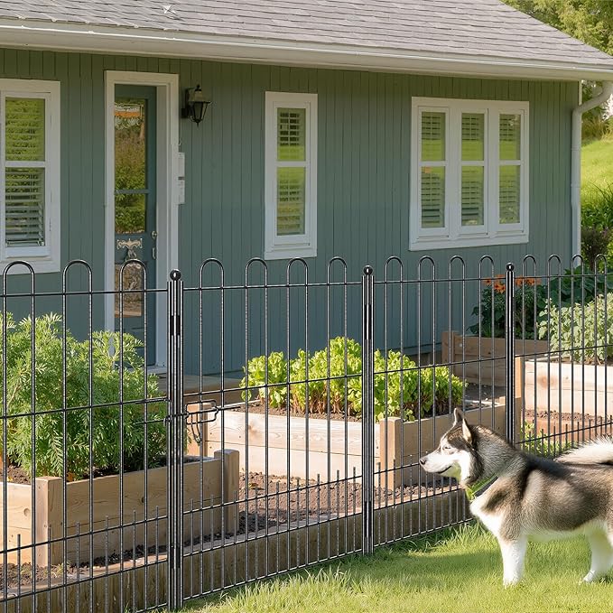 5 Panels Dog Fence Outdoor for Yard, 39.51in (H) x 11.54ft (L) Dog Fence for Garden