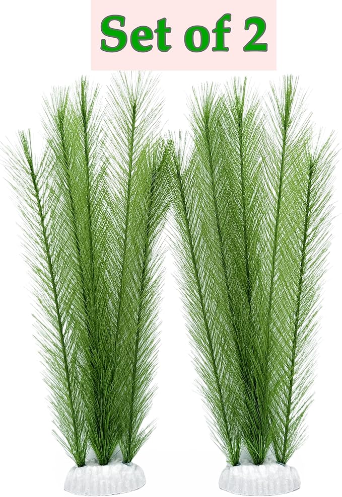 M2cbridge Plastic Fish Tank Plants Soft Silk Water Grass Reptile for Terrarium Simulate Plants and Aquarium Landscape(2pcs,12")