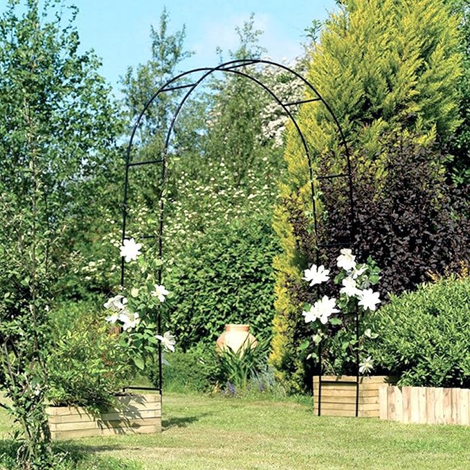 78" H x 45" W Metal Garden Arch Trellis, Wedding Arch,Adjustable Arbor Trellis for Garden Climbing Plants Support or Wedding Decor