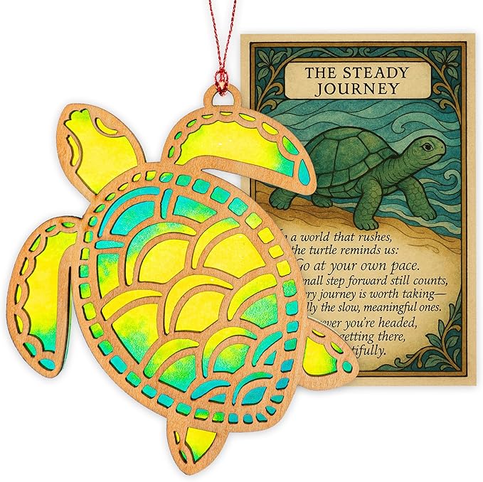 Sea Turtle Christmas Ornaments - Sea Turtle Gifts for Women - Turtle Christmas Ornament - Beach Gifts for Women - Coastal Christmas Ornaments - White Elephant Presents for Friends