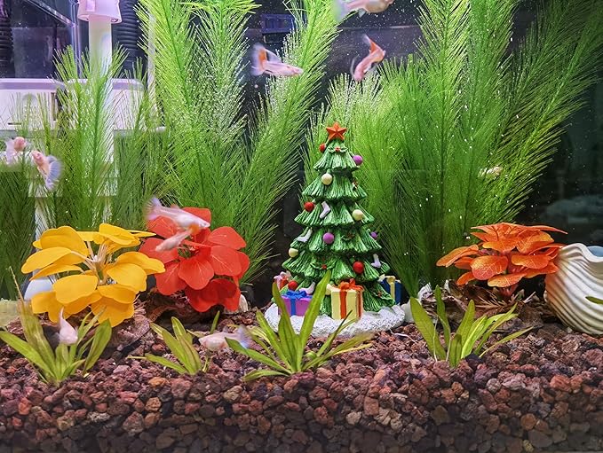 M2cbridge Plastic Fish Tank Plants Soft Silk Water Grass Reptile for Terrarium Simulate Plants and Aquarium Landscape(2pcs,12")