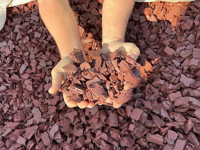 – 100% Wire-Free Premium Grade Nugget Rubber Mulch for Playgrounds & Landscaping | Safe for Kids & Pets, No Replacement Needed, Ultra Durable | Red, 20 lb (0.8 cu ft)