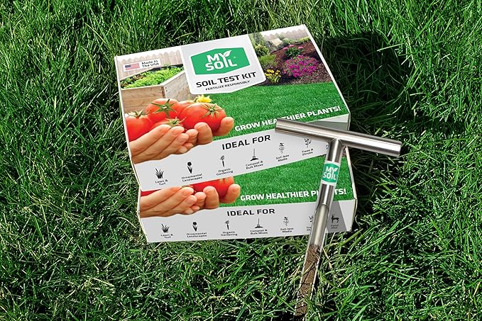 MySoil Test Kit PRO Pack, Unlock Your Lawn & Garden Potential, Complete & Accurate Nutrient and pH Analysis with Recommendations Tailored to Your Soil and Plant Needs | 2 Test Kits + 1 Soil Probe