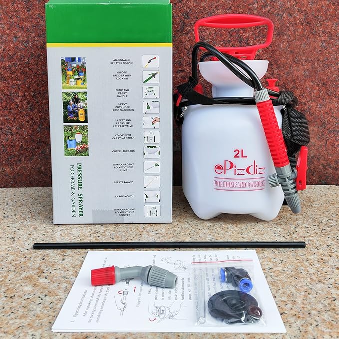 Watering Can Device for Watering Hanging Plant Basket Hard to Reach High Plant Watering Bottle Sprayer for Indoor or Garden 2L(0.5Gal)