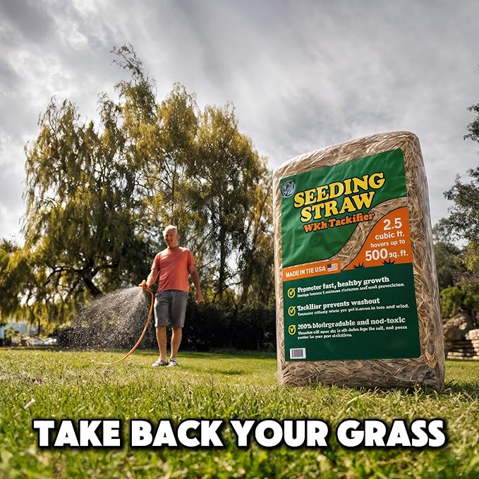 Seeding Straw with Tackifier, 2.5 cu ft (Covers up to 500 Square Feet)
