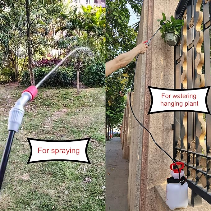 Watering Can Device for Watering Hanging Plant Basket Hard to Reach High Plant Watering Bottle Sprayer for Indoor or Garden 2L(0.5Gal)