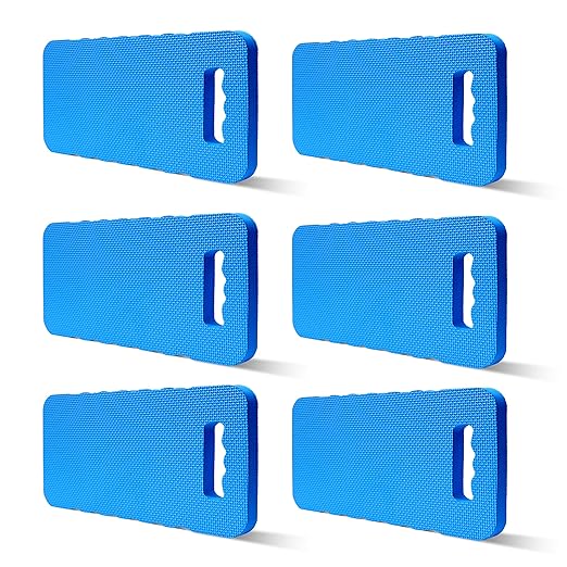 Gardzen 6-Pack Garden Kneeling Cushions - For Gardening, Baby Bath, Yoga, Pilates, Exercise, 16"x8"x1", Blue