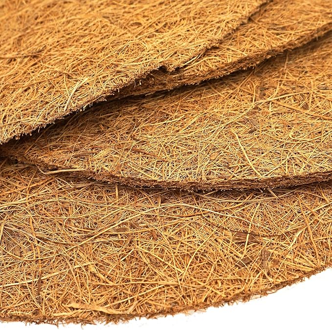 Coconut Fiber Mulch Discs for Plant Frost Cold Protection in Winter, 15.7inches/ 40cm Large Diameter Plant Protection Cover Coco Coir Mulch Ring, 4pcs Set
