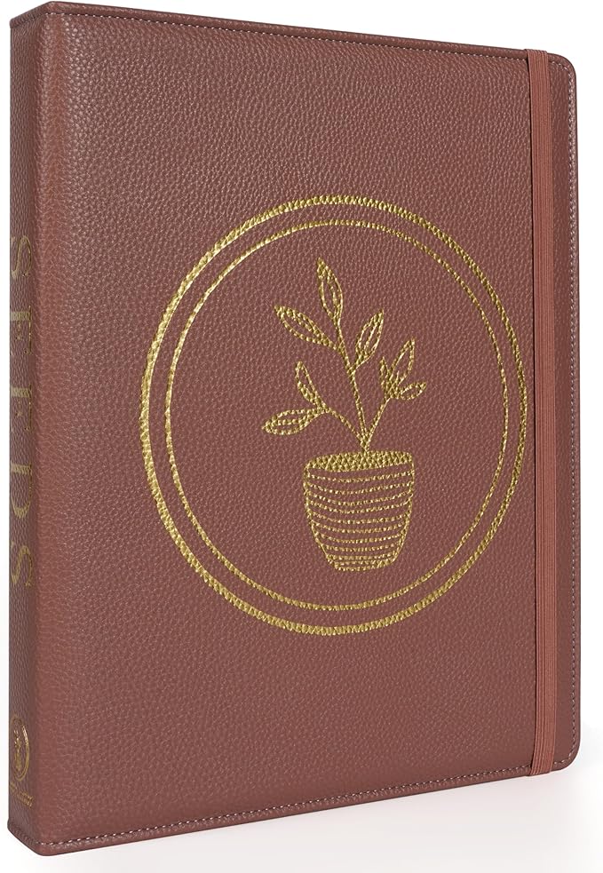 Seed Storage Binder for Gardeners – Seed Packet Organizer Binder with Side-Loading Sleeves, Dividers & Blank Seed Envelopes | Garden Seed Storage System Holds 100 Packets