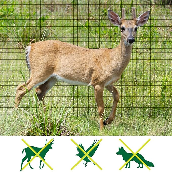 Deer Fence Netting, 7 x 100 Feet Anti Bird Deer Protection Net Reusable Protective Garden Netting for Plants Fruit Trees Vegetables Against Birds and Other Animals