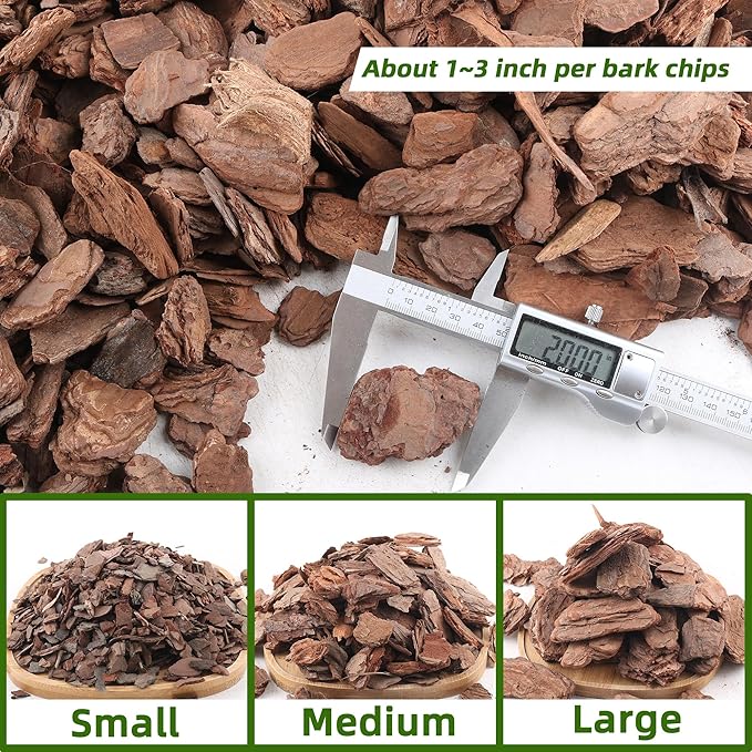 18 Quart Organic Big Size Orchid Bark for Plants, Root Development of Orchid Plants and Garden Soil Amendment…