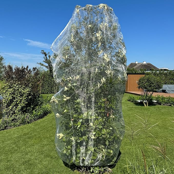 Fruit Tree Protection Bags 8.5x8.5 FT | Multiple Size Garden Netting for Fruit & Vegetable Protection | White Plant Net Cover for Blueberry & Tomato | Bird & Insect Mesh Fabric Protector