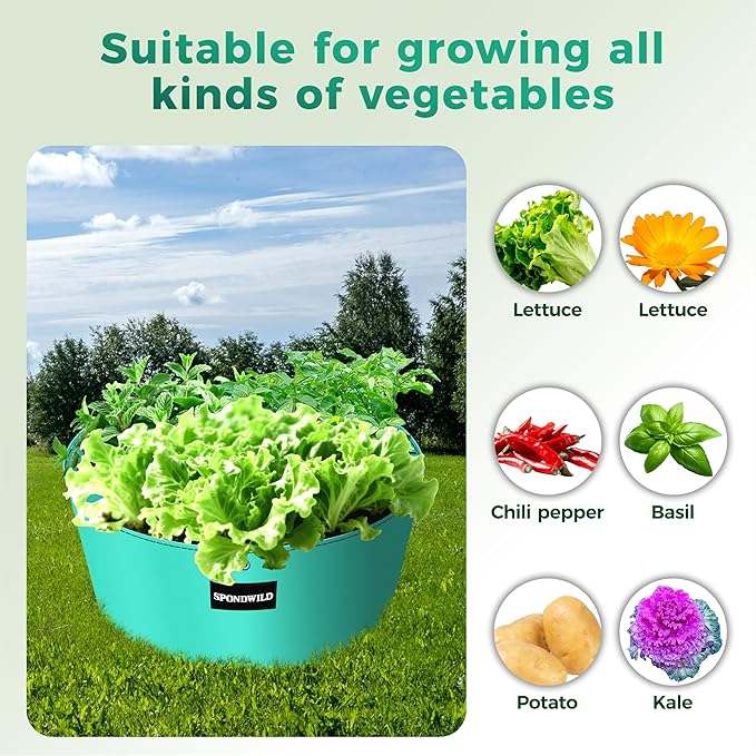 (BFCM Deal 2 Pack 10 Gallon 3 Compartment Grow Bags, Vegetable Growing Bag, Thickened PE Garden Pots with Drainage Holes and Branch-Binding Holes, Reusable Plant Bag for VegetablesFlowers