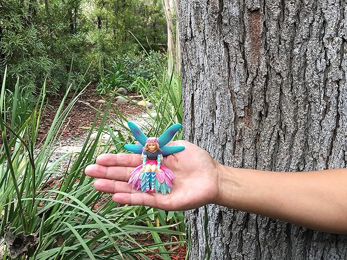 GlitZGlam Katrina The Garden Fairy - a Miniature Fairy Statue for Your Fairy Garden and Miniature Figurines