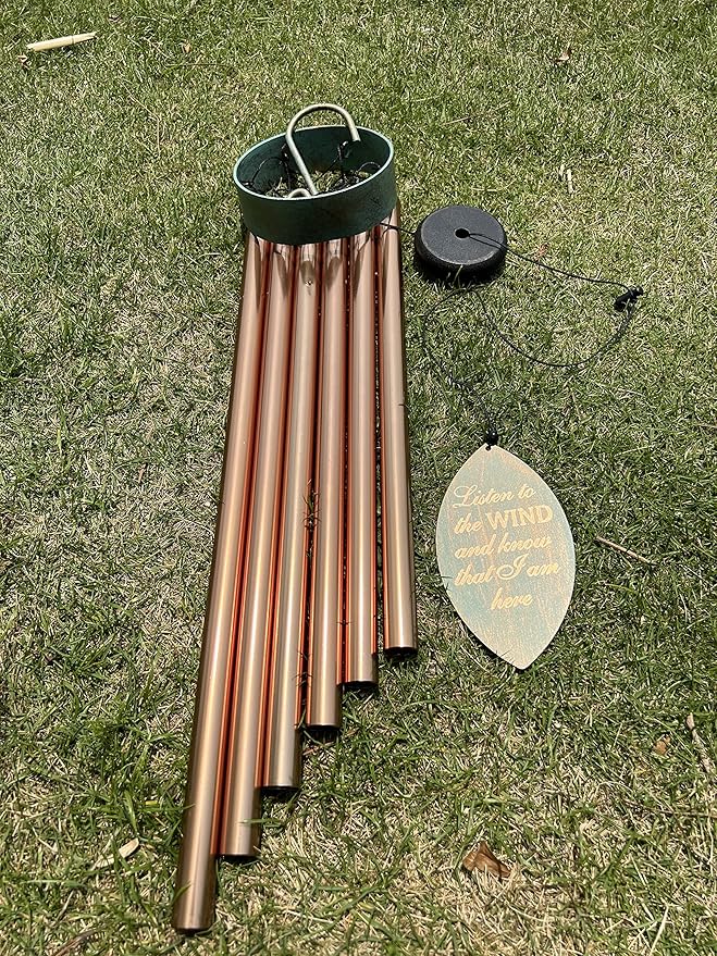 Memorial Wind Chimes Large Deep Tone for Outside,Memory Wind Chime for Loved One Lost,Personalized Sympathy Windchimes Gift for Mom Clearance,Retirement Remembrance Chimes Outdoors Garden Decor(40in)