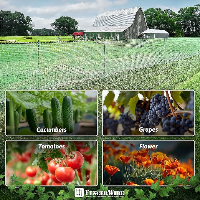 Fencer Wire 25 Pack of 7ft / 84 Inch Durable Metal Plant Supports Garden Stakes, Plant Stakes, Garden Poles for Outdoor & Indoor, Plant Support and Sticks for Tomato, Potted Plants, Beans, Cucumbers